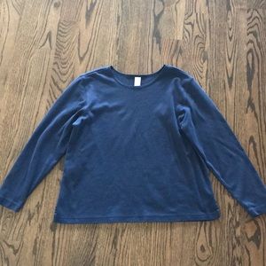 Land’s End women’s navy blue long sleeve shirt L